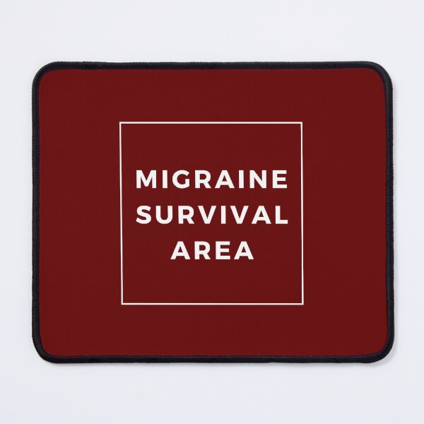 Item preview, Migraine Survival Area Red Cute Funny Shirt Minimalist Chronic Pain Illness Spoonie Headache Awareness designed and sold by InterpreTees.