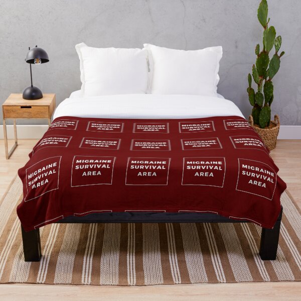 Aperçu de l'œuvre Migraine Survival Area Rouge Mignon Chemise Drôle Minimaliste Douleur Chronique Maladie Spoonie Sensibilisation Aux Maux De Tête créée et vendue par InterpreTees.