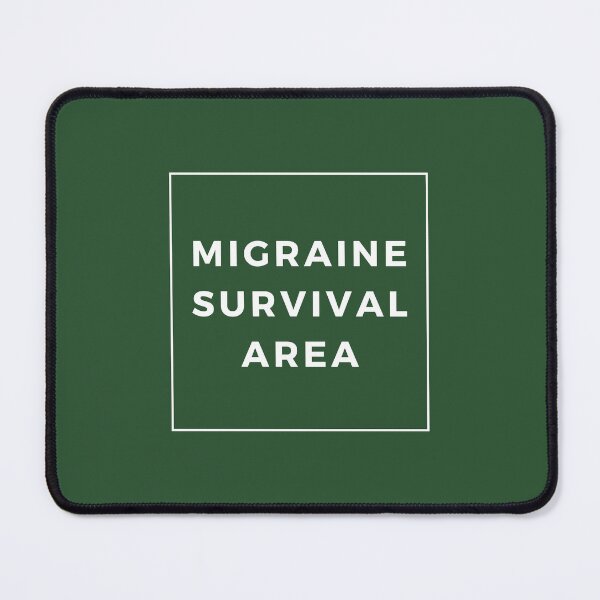 Item preview, Migraine Survival Area Green Cute Funny Shirt Minimalist Chronic Pain Illness Spoonie Headache Awareness designed and sold by InterpreTees.