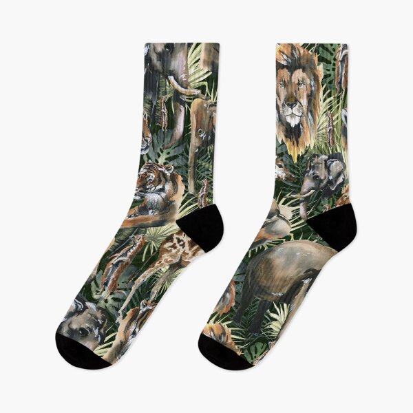 Item preview, African animal jungle pattern designed and sold by ArtStyleAlice.