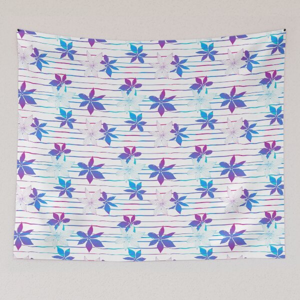 Item preview, Tropical flowers and stripes designed and sold by AdamFahey.