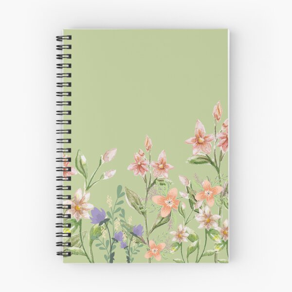 Item preview, Pastel flower garden green background designed and sold by ninachax.