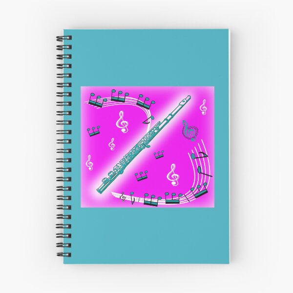 Item preview, Aqua Blue Flute against a Hot Pink Background designed and sold by ThisNThatImages.
