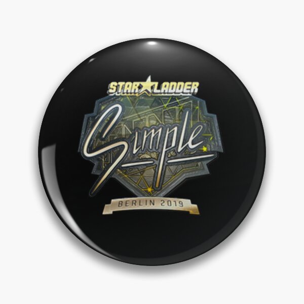 Item preview, S1mple sticker (gold) designed and sold by si3iy.