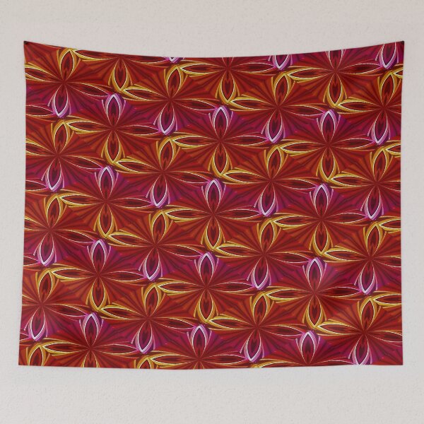 Aperçu de l'œuvre Motif abstrait floral rouge créée et vendue par Lynn Marie Sharp.