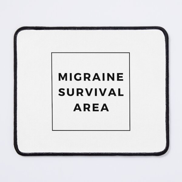 Item preview, Migraine Survival Area Black White Cute Funny Shirt Minimalist Chronic Pain Illness Spoonie Headache Awareness designed and sold by InterpreTees.