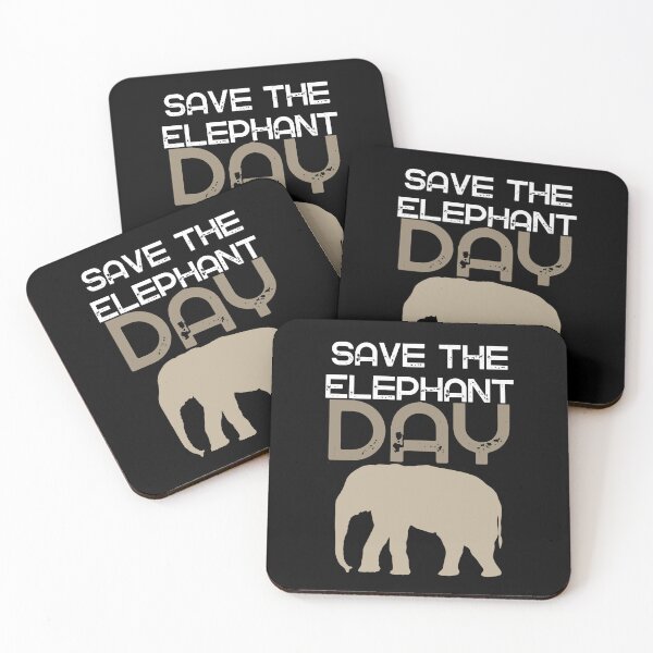 Item preview, Save The Elephant Day Bold Modern Design designed and sold by EarthArtDesigns.