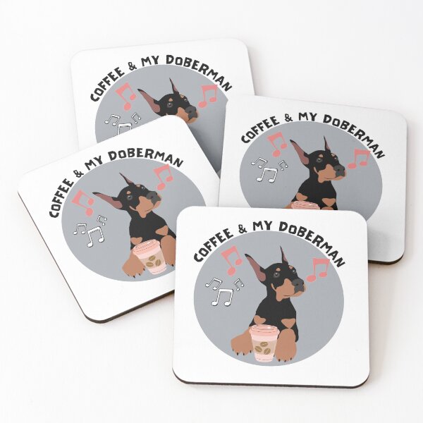 Item preview, Coffee And My Doberman designed and sold by BronikowskiART.