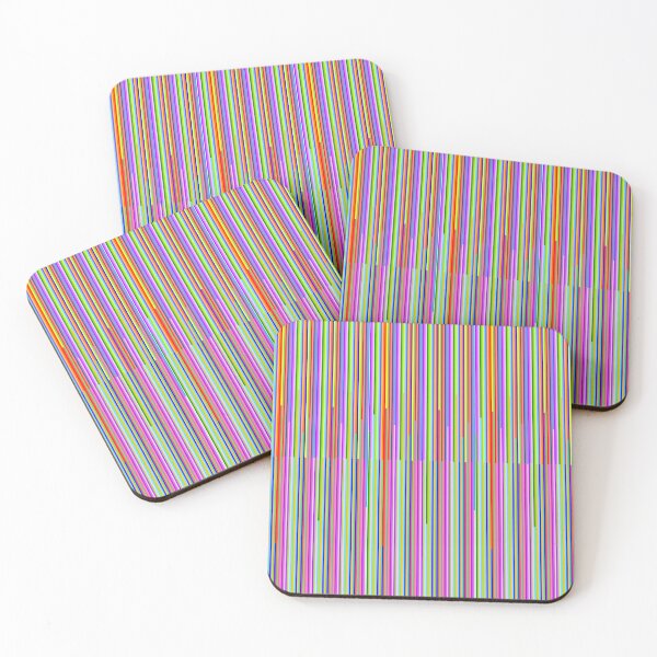 Item preview, Really tiny multi-colored vertical stripes: decor, accent piece, gift idea, birthday, decorations, home, office, work space designed and sold by Becky Hunter.