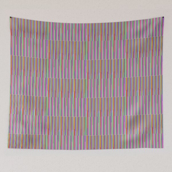 Item preview, Really tiny multi-colored vertical stripes: decor, accent piece, gift idea, birthday, decorations, home, office, work space designed and sold by Becky Hunter.