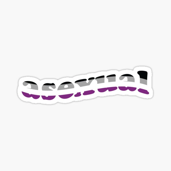 Asexual Pride Flag Text Sticker By Prettylugothing Redbubble 