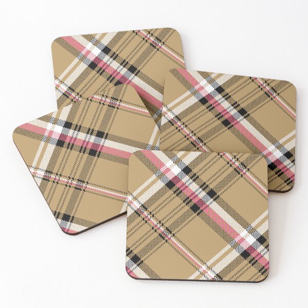 Item preview, hot pink beige plaid tartan  designed and sold by Gossip Rag.