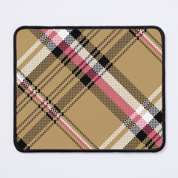 Item preview, hot pink beige plaid tartan designed and sold by Gossip Rag.