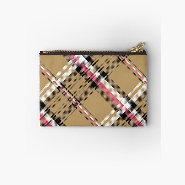 Item preview, hot pink beige plaid tartan  designed and sold by Gossip Rag.