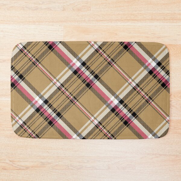Item preview, hot pink beige plaid tartan  designed and sold by Gossip Rag.