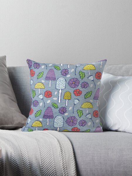 Item preview, Mushrooms and Flowers designed and sold by Jacqueline Hurd.