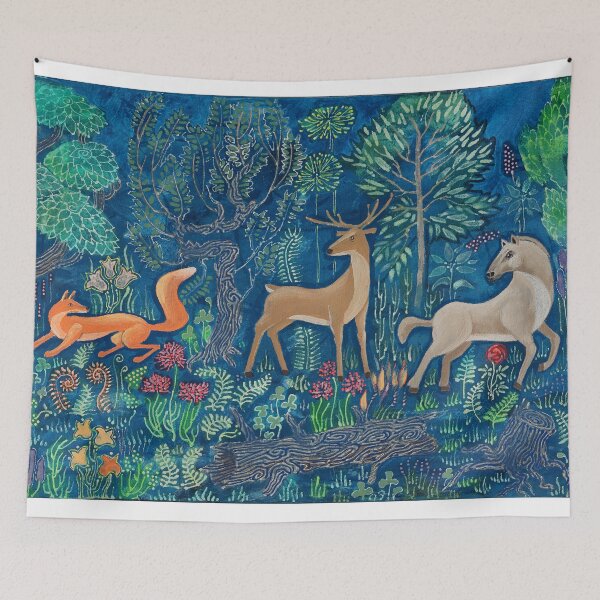 Item preview, Horse, Deer and Fox painting  designed and sold by Artquipo.