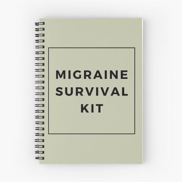 Item preview, Migraine Survival Kit Olive Green Cute Funny Minimalist Chronic Pain Illness Spoonie Headache Awareness designed and sold by InterpreTees.