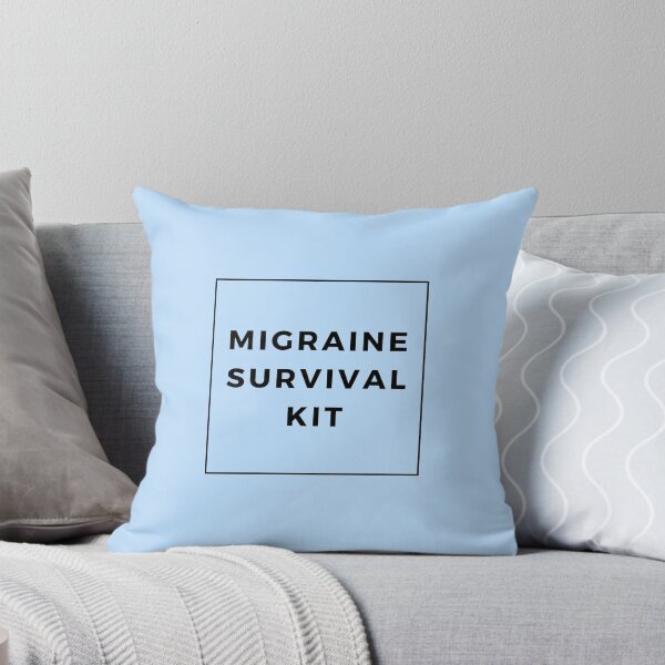 Item preview, Migraine Survival Kit Baby Blue Cute Funny Minimalist Chronic Pain Illness Spoonie Headache Awareness designed and sold by InterpreTees.