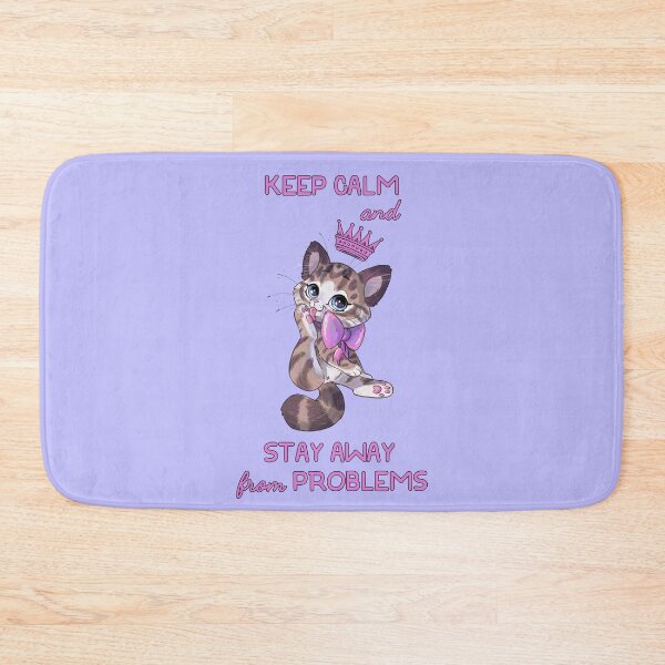 Item preview, Keep Calm and Stay away from problems Funny cat  designed and sold by lilakatly.