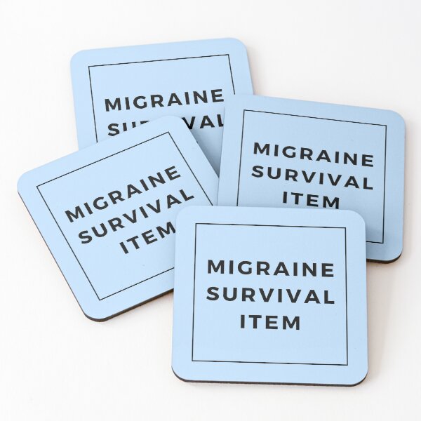 Item preview, Migraine Survival Item Baby Blue Cute Funny Shirt Minimalist Chronic Pain Illness Spoonie Headache Awareness designed and sold by InterpreTees.