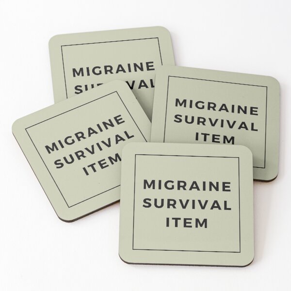 Item preview, Migraine Survival Item Olive Green Cute Funny Shirt Minimalist Chronic Pain Illness Spoonie Headache Awareness designed and sold by InterpreTees.