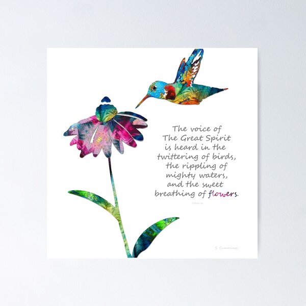 Hope Has Wings Hummingbird Art by Sharon Cummings Poster for Sale