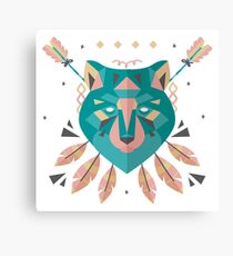 Ethnic Wolf Canvas Print