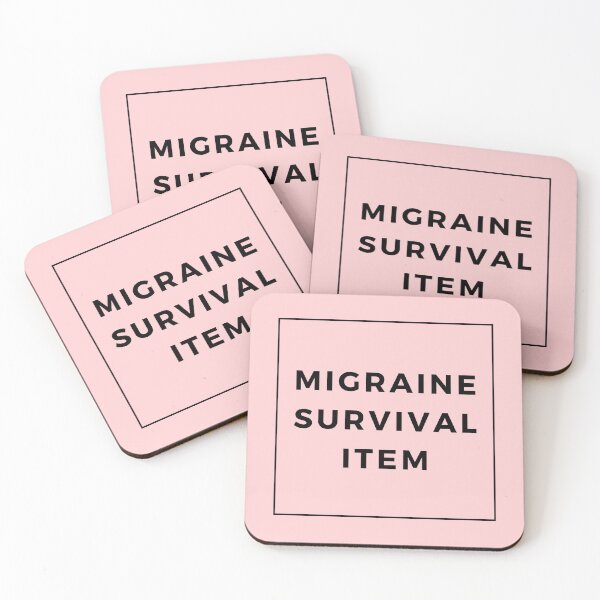Item preview, Migraine Survival Item Cute Funny Shirt Minimalist Chronic Pain Illness Spoonie Pink Headache Awareness designed and sold by InterpreTees.