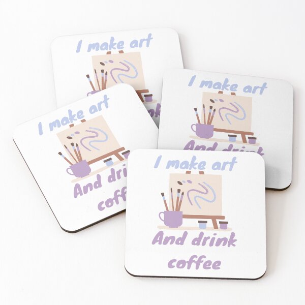 Item preview, I make art and drink coffee - Artist designed and sold by LukjanovArt.