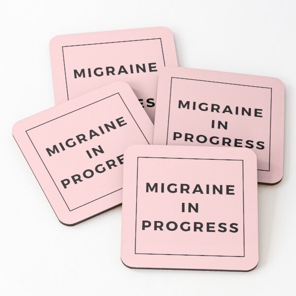 Item preview, Migraine In Progress Pink Cute Funny Shirt Minimalist Chronic Pain Illness Spoonie Headache Awareness designed and sold by InterpreTees.