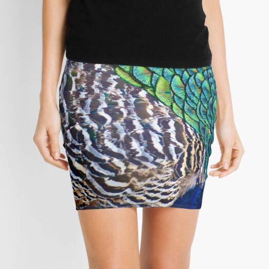 EXOTIC ~ Blue Peacock iKefURb2 by David Irwin Mini Skirt