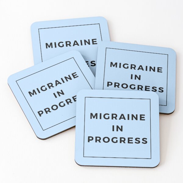 Item preview, Migraine In Progress Baby Blue Cute Funny Shirt Minimalist Chronic Pain Illness Spoonie Headache Awareness designed and sold by InterpreTees.