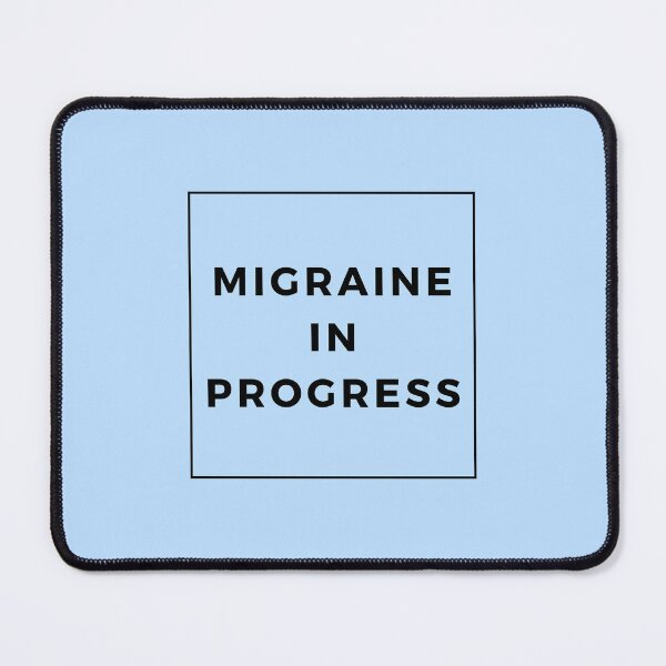 Item preview, Migraine In Progress Baby Blue Cute Funny Shirt Minimalist Chronic Pain Illness Spoonie Headache Awareness designed and sold by InterpreTees.