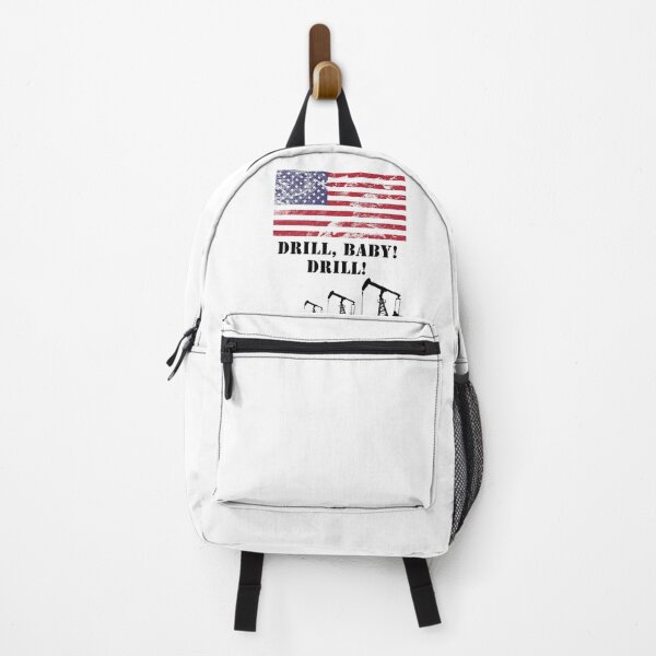 Item preview, Drill, baby! Drill! with oil rig and American flag designed and sold by SpringPetals.