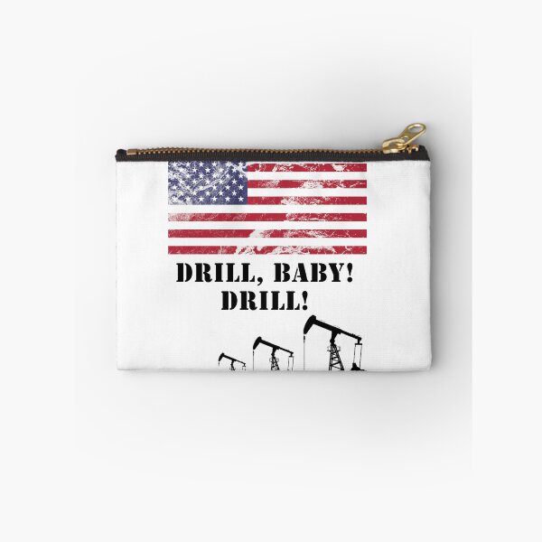 Item preview, Drill, baby! Drill! with oil rig and American flag designed and sold by SpringPetals.