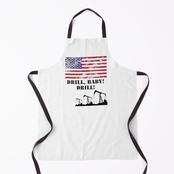 Item preview, Drill, baby! Drill! with oil rig and American flag designed and sold by SpringPetals.