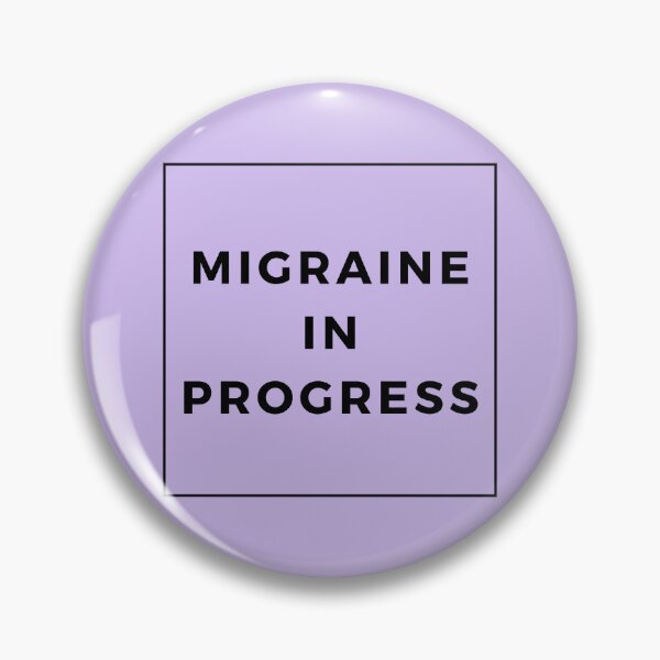 Item preview, Migraine In Progress Lavender Cute Funny Shirt Minimalist Chronic Pain Illness Spoonie Headache Awareness designed and sold by InterpreTees.