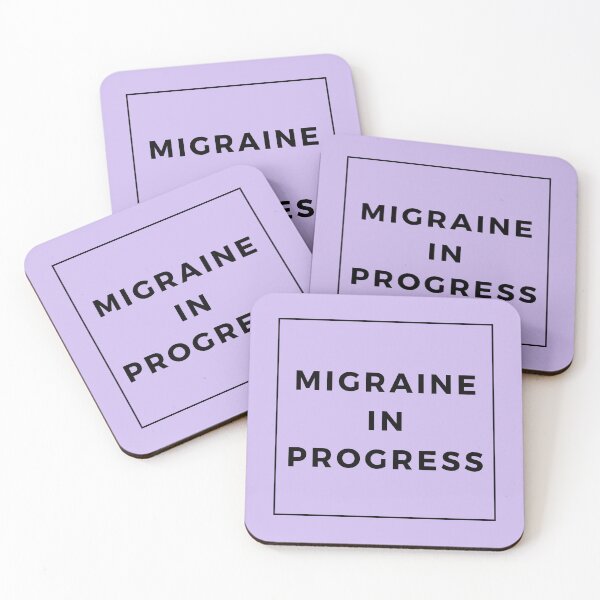 Item preview, Migraine In Progress Lavender Cute Funny Shirt Minimalist Chronic Pain Illness Spoonie Headache Awareness designed and sold by InterpreTees.