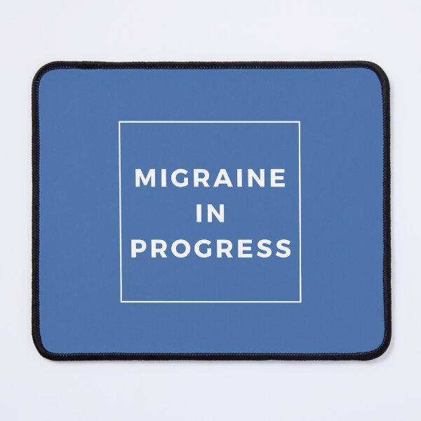 Item preview, Migraine In Progress Blue Cute Funny Shirt Minimalist Chronic Pain Illness Spoonie Headache Awareness designed and sold by InterpreTees.
