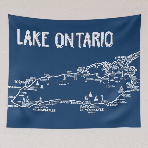 Item preview, Lake Ontario Map  designed and sold by fiberandgloss.