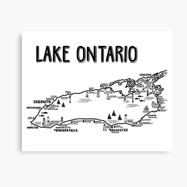 Item preview, Lake Ontario Map  designed and sold by fiberandgloss.