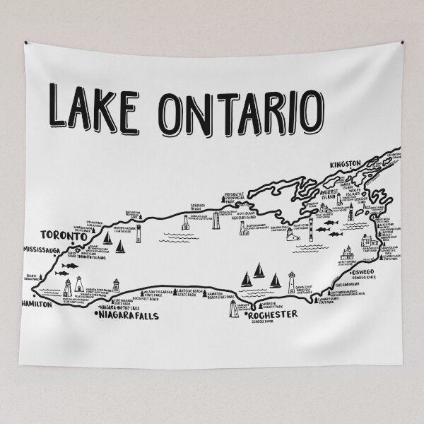 Item preview, Lake Ontario Map  designed and sold by fiberandgloss.