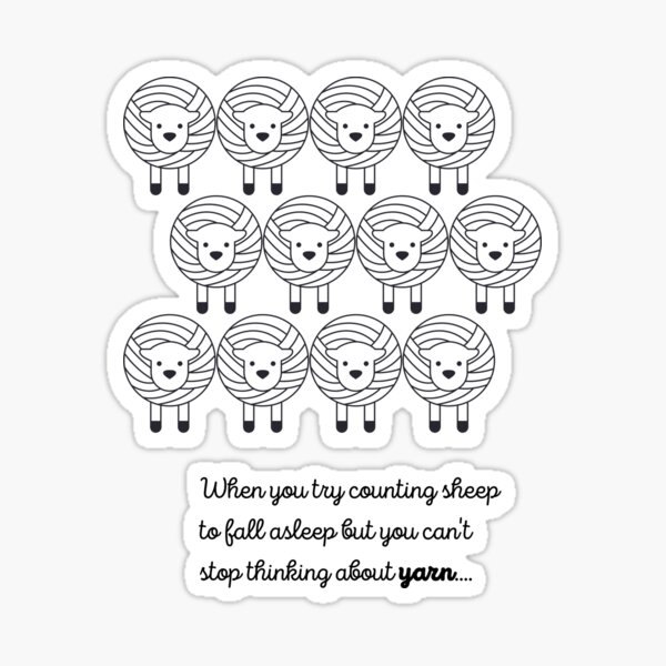 Counting Yarn Sheep Sticker