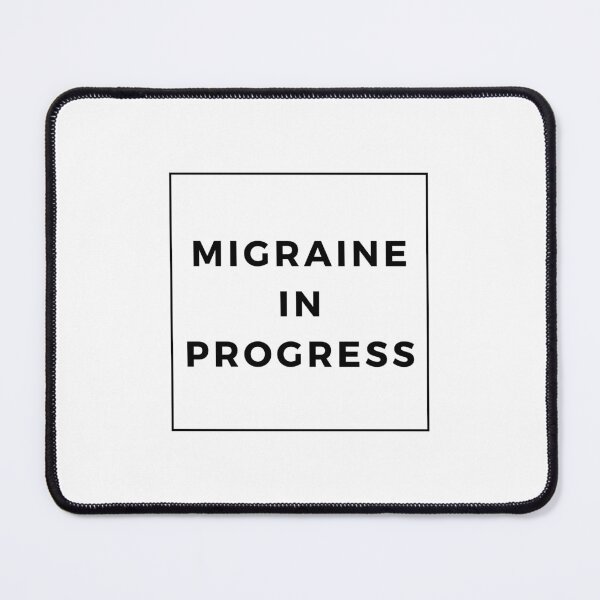Item preview, Migraine In Progress Black and White Cute Funny Shirt Minimalist Chronic Pain Illness Spoonie Headache Awareness designed and sold by InterpreTees.