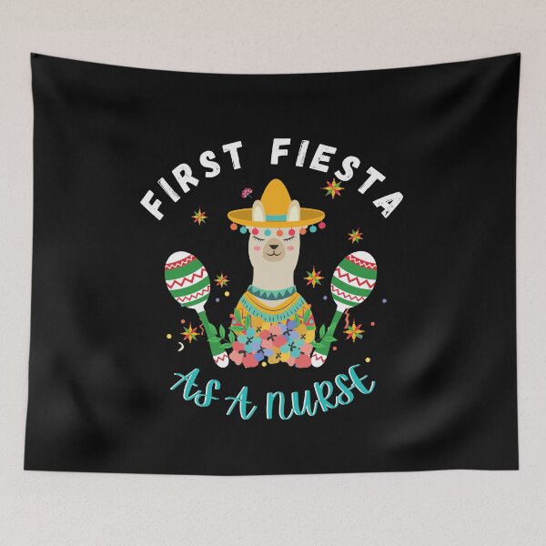 Item preview, First fiesta as a nurse Cinco de Mayo funny llama Gift For women kids  designed and sold by markosss.