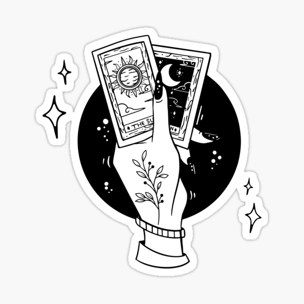 Tarot reading vinyl Sticker, witchy stickers, adult stickers