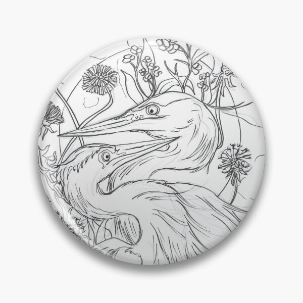 Item preview, Herons and flowers designed and sold by KirstenDB.