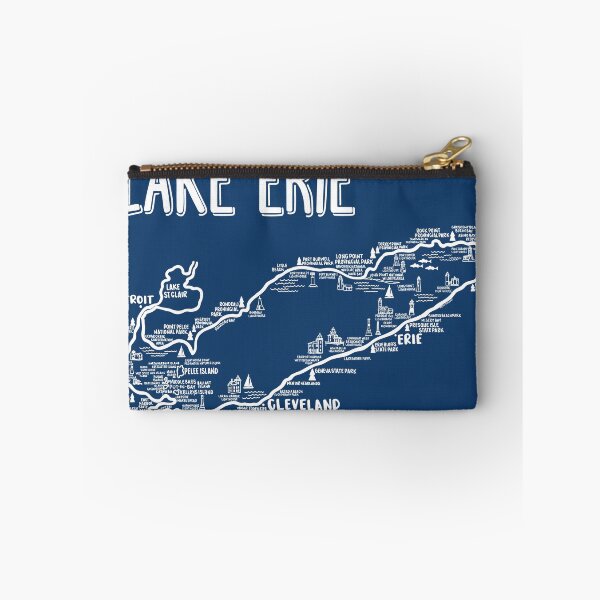 Item preview, Lake Erie Map  designed and sold by fiberandgloss.