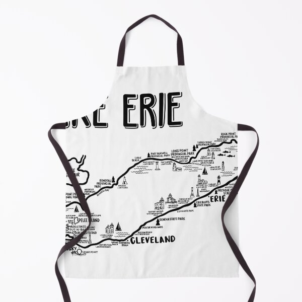 Item preview, Lake Erie Map  designed and sold by fiberandgloss.